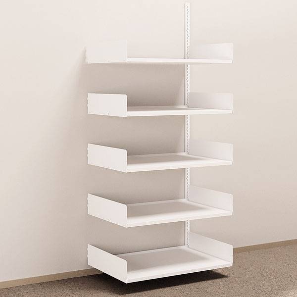 Kontorreol i st&aring;l til v&aelig;g 2000x900x600mm hvid p&aring;bygningssektion