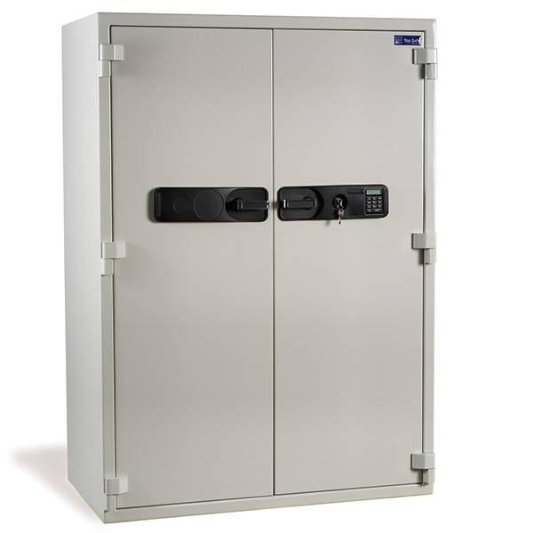 Brandsikkert dokumentskab ES 700 1695x1206x654mm, gr&aring;hvidt 