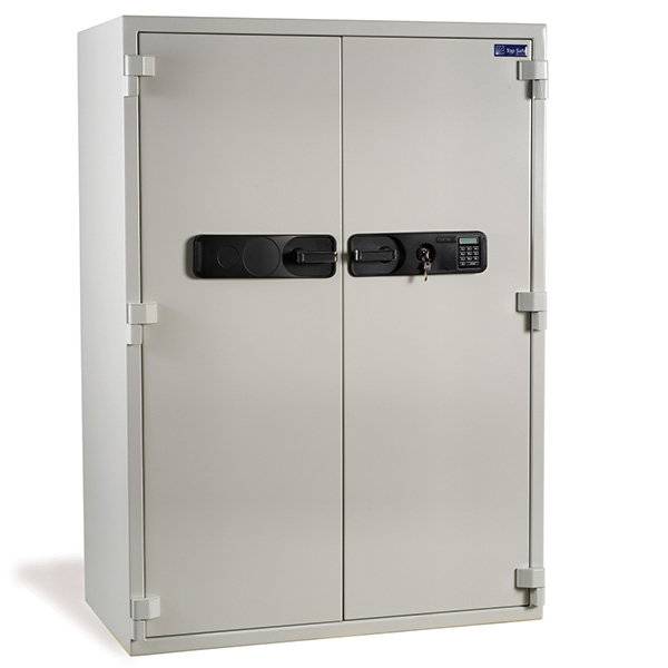 Brandsikkert dokumentskab ES 700 1695x1206x654mm, gr&aring;hvidt 