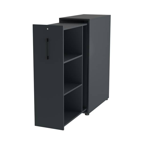 Office Towerskab 120x40cm h&oslash;jre &aring;bning antracit med sort greb