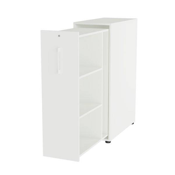 Office Towerskab 120x40cm h&oslash;jre &aring;bning hvid med hvidt greb