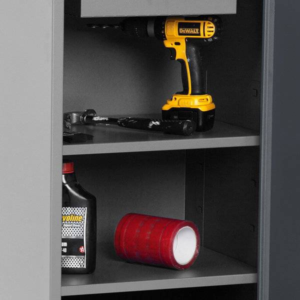 Hylde til ErgoLite v&aelig;rkt&oslash;jsskab 495x420mm gr&aring;