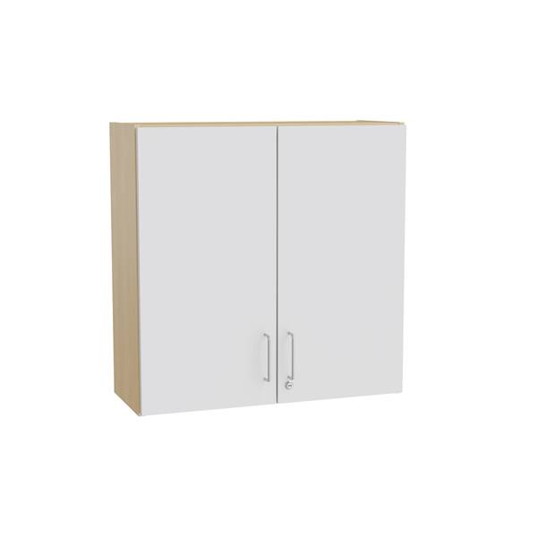 Mora overskab 800x800x320mm i grå laminat med cylinderlås