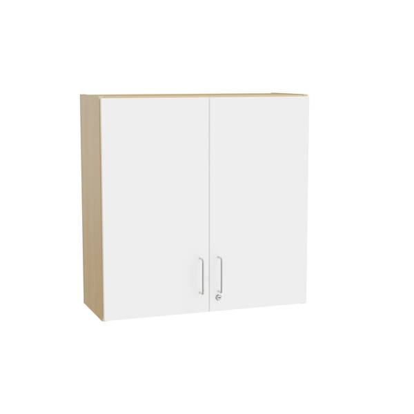 Mora overskab 800x800x320mm i hvid laminat med cylinderlås