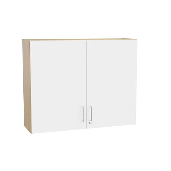 Mora overskab 800x1000x320mm i hvid laminat med cylinderlås