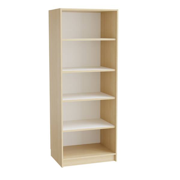 Mora bogreol 2100x800x600mm i birk laminat med 4 hylder