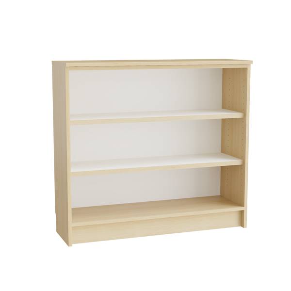 Mora bogreol 910x1000x300mm i birk laminat med 2 hylder