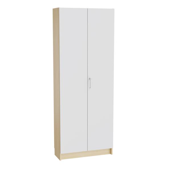 Mora h&oslash;jskab 2100x800x320mm i gr&aring; laminat med cylinderl&aring;s