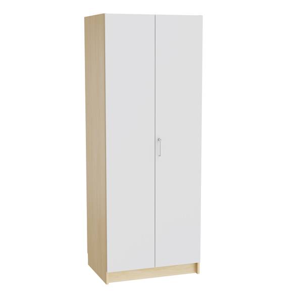 Mora højskab 2100x800x600mm i grå laminat med cylinderlås