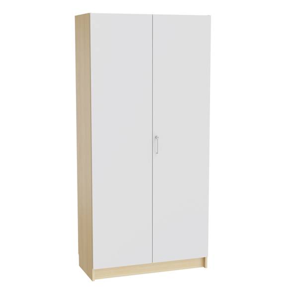 Mora højskab 2100x1000x470mm i grå laminat med cylinderlås