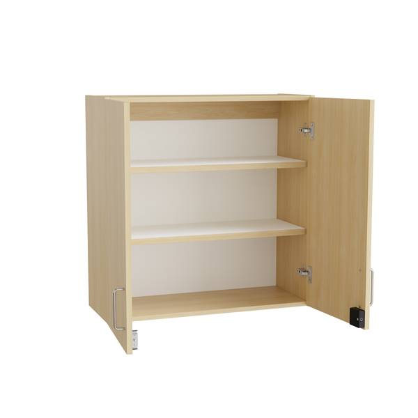 Mora overskab 800x800x320mm i birk laminat med elektronisk l&aring;s