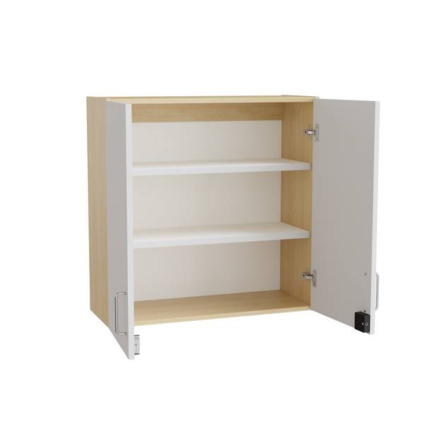 Mora overskab 800x800x320mm i gr&aring; laminat med elektronisk l&aring;s