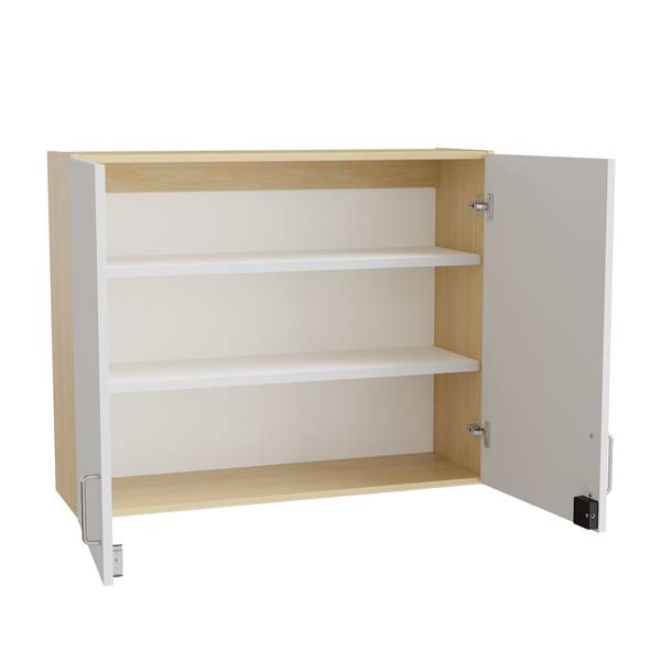 Mora overskab 800x1000x320mm i gr&aring; laminat med elektronisk l&aring;s