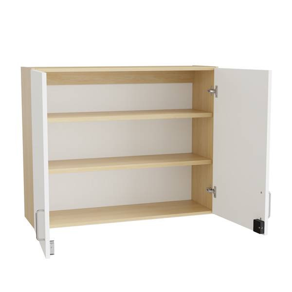Mora overskab 800x1000x320mm i hvid laminat med elektronisk lås
