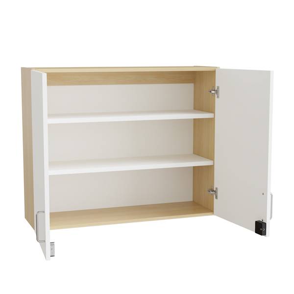 Mora overskab 800x1000x320mm i hvid laminat med elektronisk l&aring;s