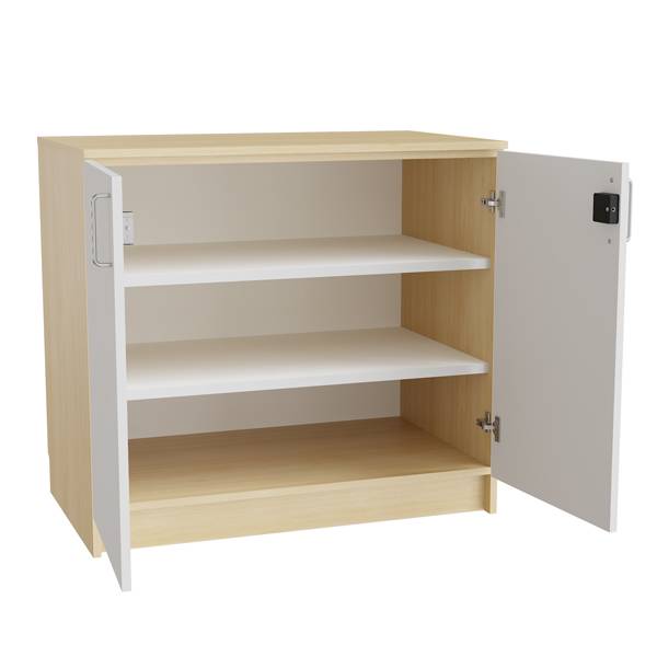 Mora underskab 910x1000x600mm i gr&aring; laminat med elektronisk l&aring;s