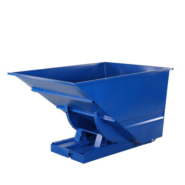 Tipcontainer Light 1100 liter 600 kg CE-m&aelig;rket i bl&aring;