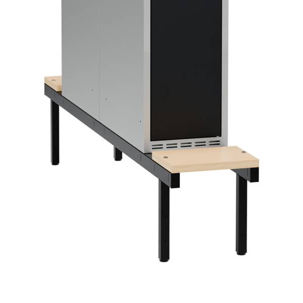 Siddeb&aelig;nk til garderobeskab 30x110x32cm, dobbelt i birk