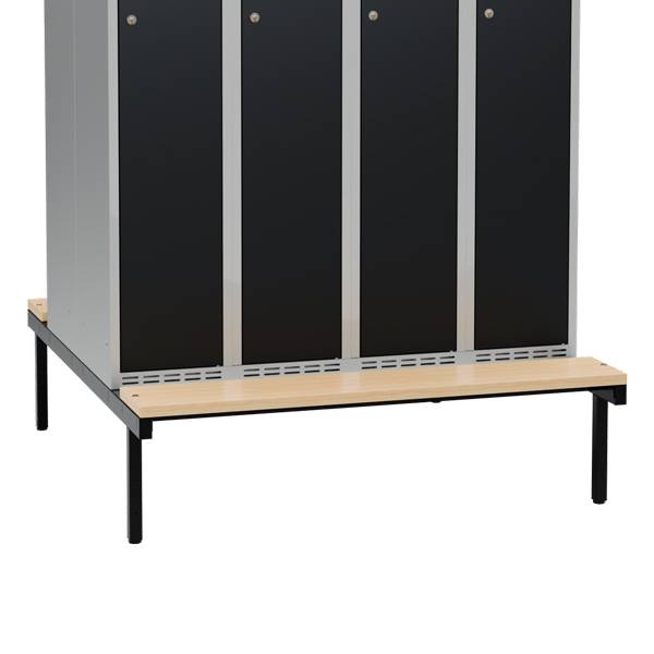 Siddeb&aelig;nk til garderobeskab 120x80x32cm, dobbelt i birk