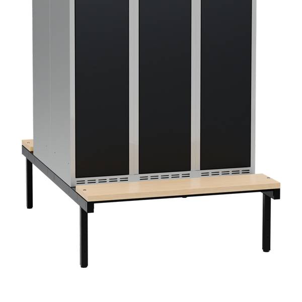 Siddeb&aelig;nk til garderobeskab 90x80x32cm, dobbelt i birk