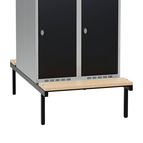 Siddeb&aelig;nk til garderobeskab 80x80x32cm, dobbelt i birk