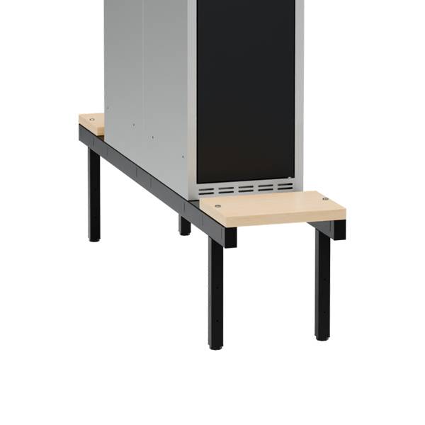 Siddeb&aelig;nk til garderobeskab 30x80x32cm, dobbelt i birk