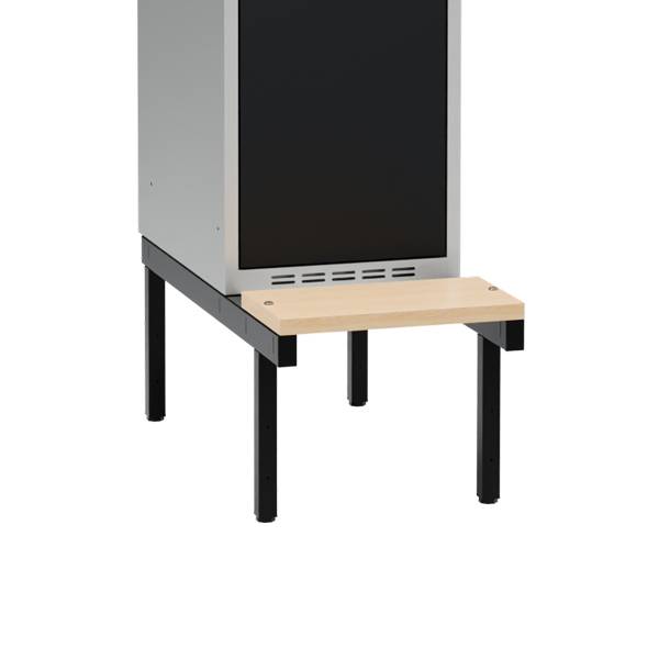 Siddeb&aelig;nk til garderobeskab 40x55x32cm, enkel i birk