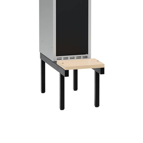 Siddeb&aelig;nk til garderobeskab 30x40x32cm, enkel i birk