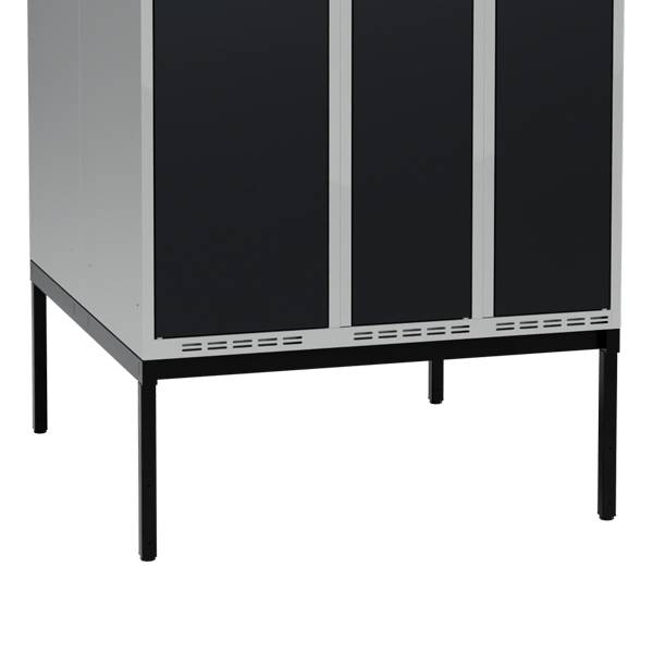 H&oslash;j benramme til garderobeskab 100x110x32cm, dobbelt, sort