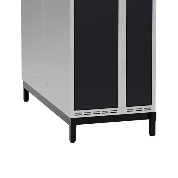 Lav benramme til garderobeskab 50x110x20cm, dobbelt, sort 