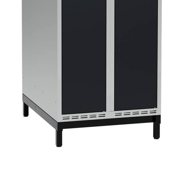 Lav benramme til garderobeskab 60x80x20cm, dobbelt, sort 