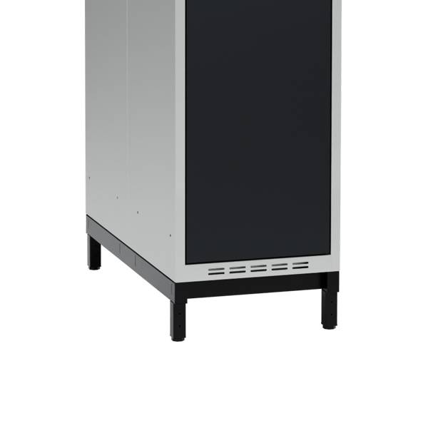 Lav benramme til garderobeskab 40x80x20cm, dobbelt, sort 