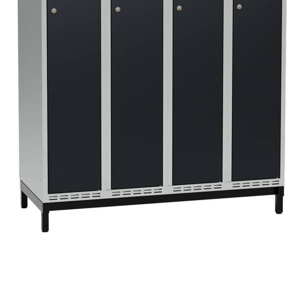 Lav benramme til garderobeskab 120x55x20cm, enkel, sort 