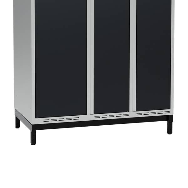 Lav benramme til garderobeskab 100x55x20cm, enkel, sort 