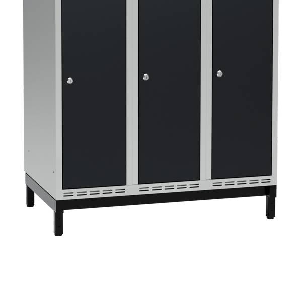 Lav benramme til garderobeskab 90x55x20cm, enkel, sort 