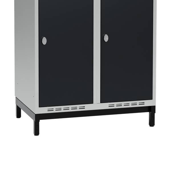 Lav benramme til garderobeskab 80x55x20cm, enkel, sort 