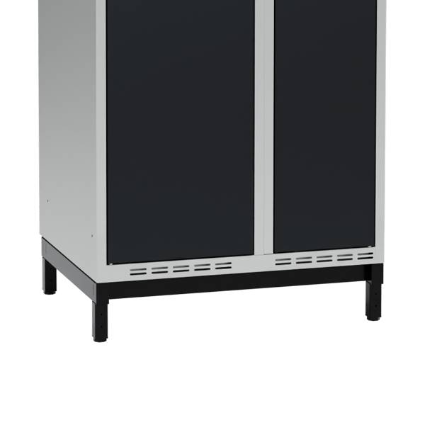 Lav benramme til garderobeskab 70x55x20cm, enkel, sort 