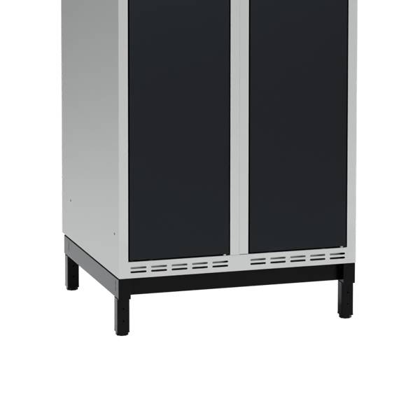 Lav benramme til garderobeskab 60x55x20cm, enkel, sort 