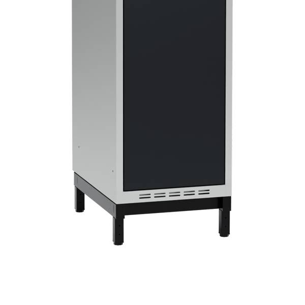 Lav benramme til garderobeskab 40x55x20cm, enkel, sort 