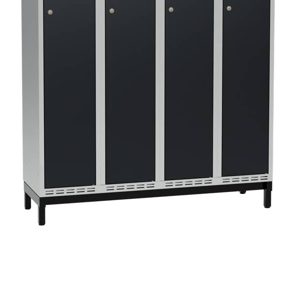 Lav benramme til garderobeskab 120x40x20cm, enkel, sort 