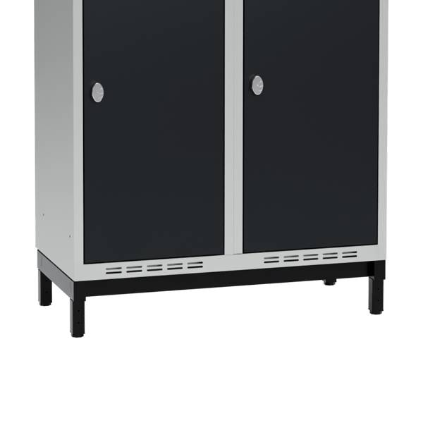 Lav benramme til garderobeskab 80x40x20cm, enkel, sort 