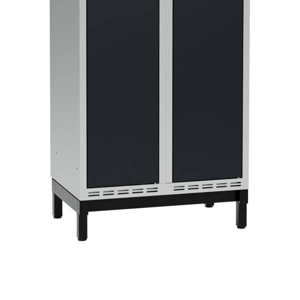 Lav benramme til garderobeskab 60x40x20cm, enkel, sort 