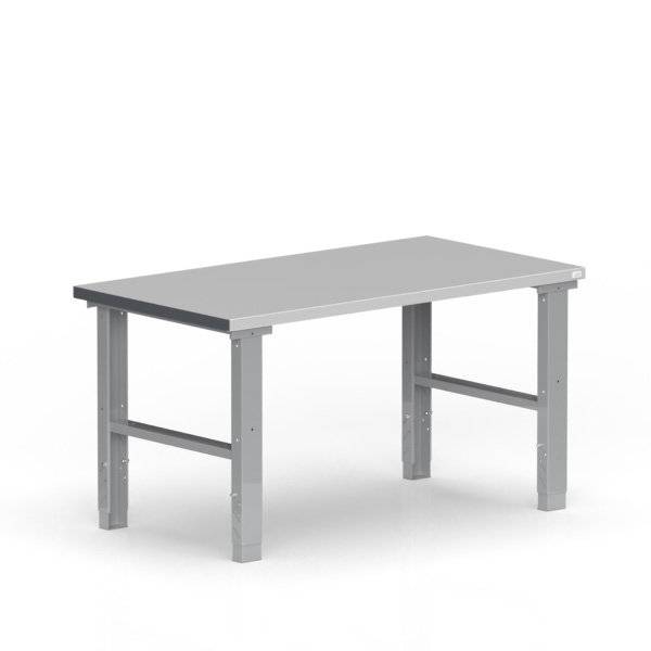 Fileb&aelig;nk med st&aring;l bordplade 1500x800mm
