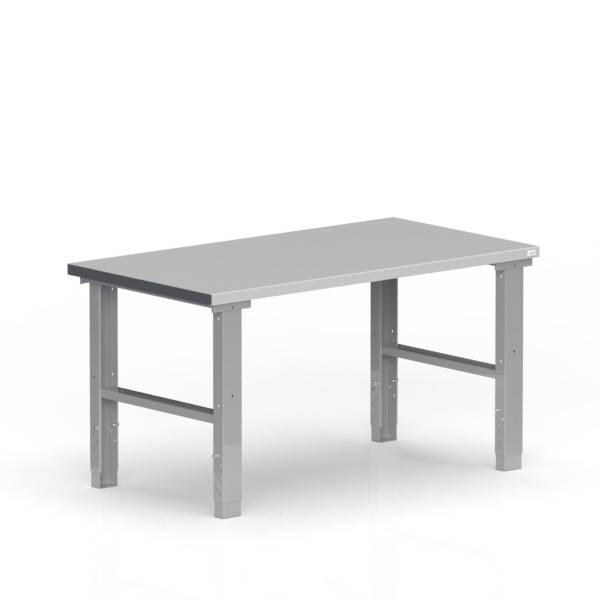 Fileb&aelig;nk med st&aring;l bordplade 1500x800mm