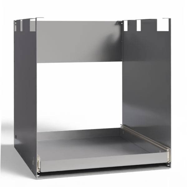 Printerhylde, udtr&aelig;ksbar 480x505x520mm, gr&aring; metal 