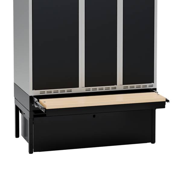 Understel til garderobeskab, skuffe og siddeb&aelig;nk, 100x55x44cm