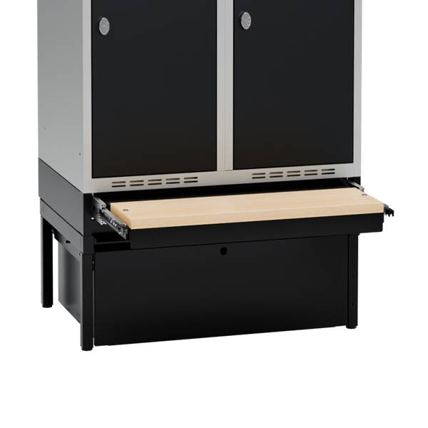 Understel til garderobeskab, skuffe og siddeb&aelig;nk, 80x55x44cm