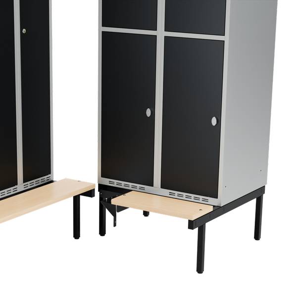 Siddeb&aelig;nk til garderobeskab 80x55x32cm, hj&oslash;rne i birk