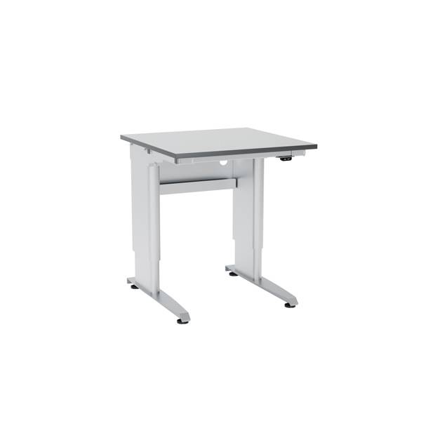 Arbejdsbord ErgoMulti 2.0, 800x800mm HPL bordplade, gr&aring;