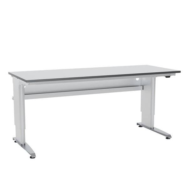 Arbejdsbord ErgoMulti 2.0, 2000x800mm HPL bordplade, gr&aring;